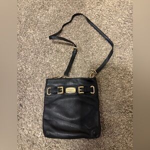 Michael Kors Black Crossbody Bag with Gold Details